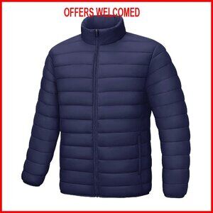 Men's Lightweight Puffer Jacket Water-Repellent Windbreaker Insulated Quilted